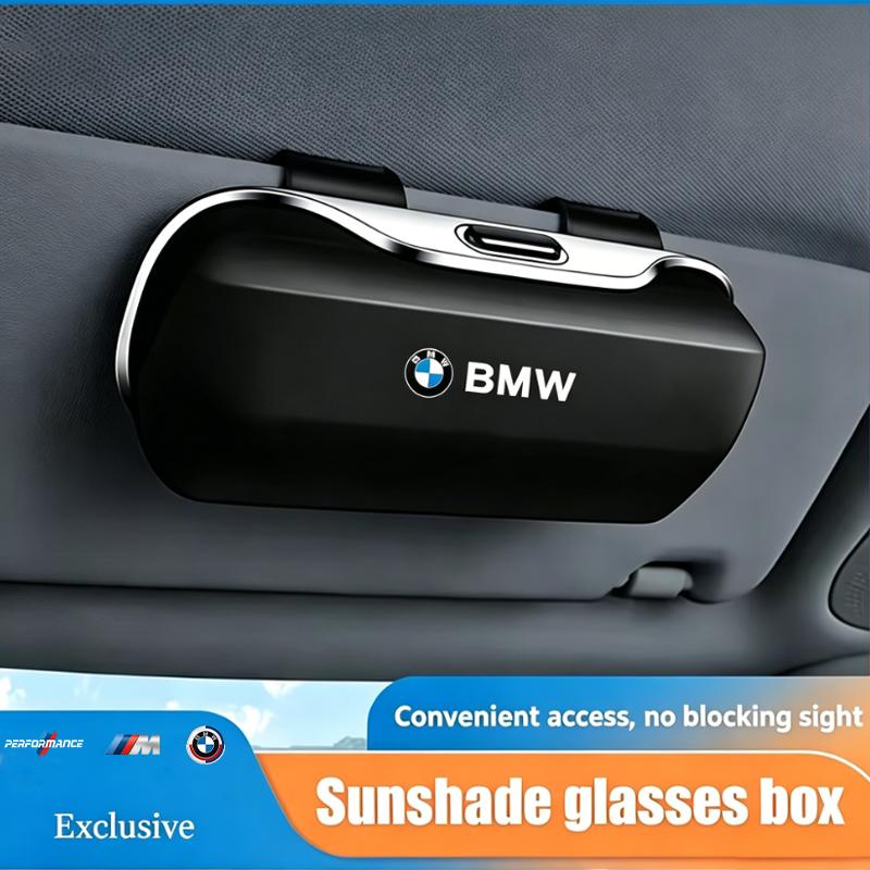 Car Visor Glasses Box Auto Sunglasses Storage Case Accessories For BMW X1 X2 X3 X5 X4 X6 X7 1 3 5 7 Series F40 E90 G20 / Sticker
