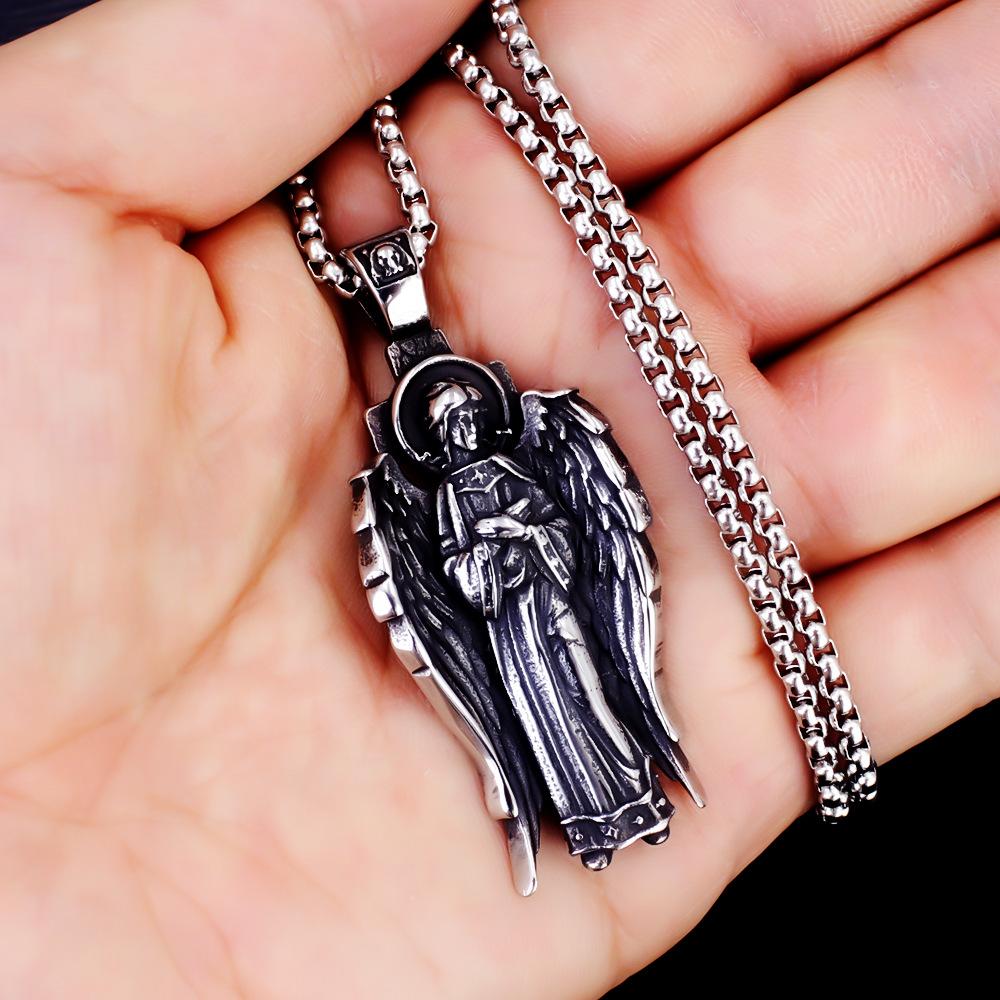 

Necklace Hip Hop European Mythology Saint Girls Sports Men Retro Pendant 50CM(Necklace Size)