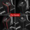 Car Logo Shift Cover Leather Handbrake Shift Sleeve Accessories For Honda Civic Accord CRV Fit Jazz Transalp CBR cb500x Odyssey akd256