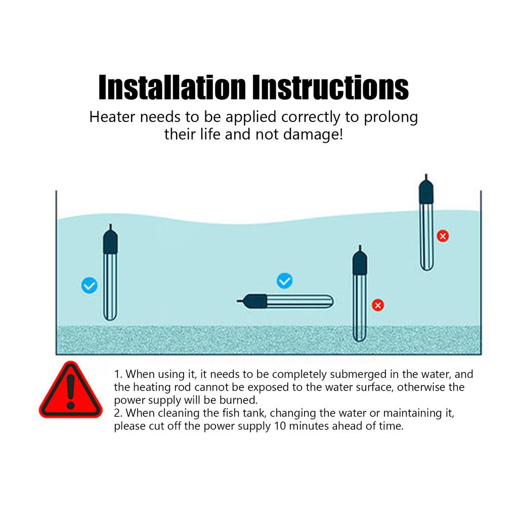 Aquarium Heater Auto Constant Temperature Explosion Proof Small Fish   Heater with Suction Cups