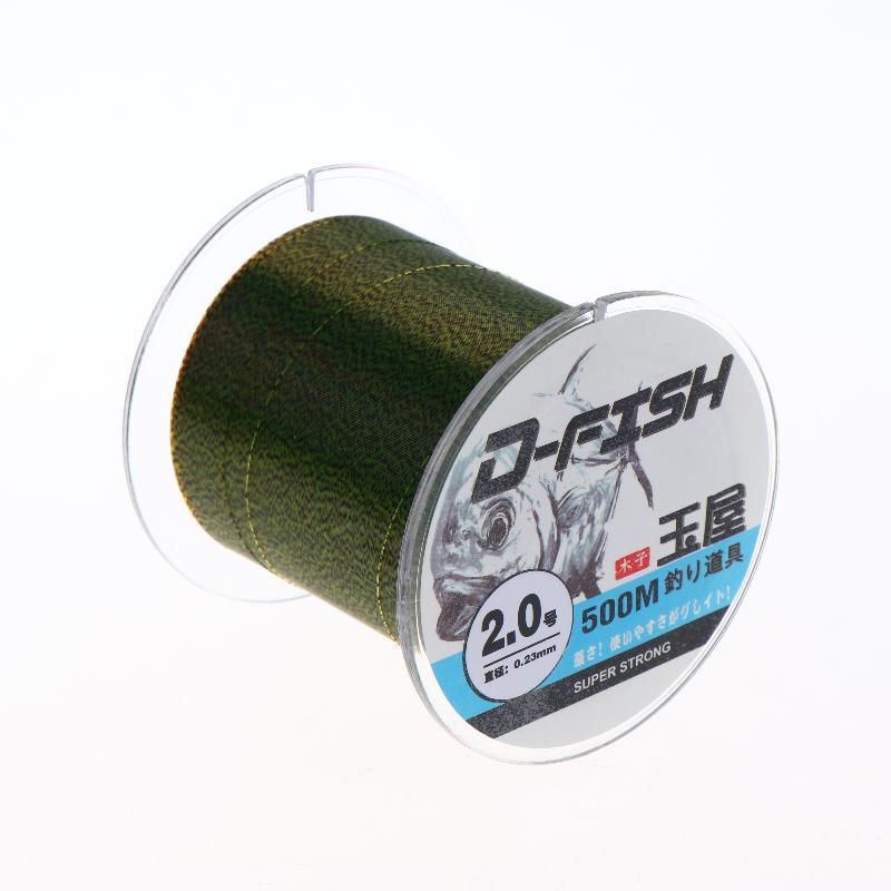 500M 3D Spotted Invisible Fishing Line Color Changing Monofilament Fishing Line Speckle Fluorocarbon Coated Carp Fishing Pesca
