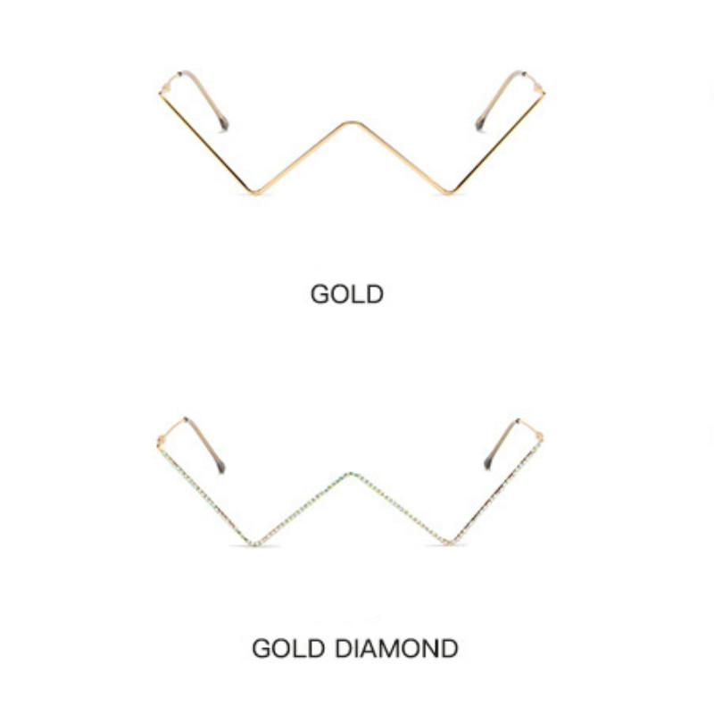 1 Pcs Diamond Steampunk Sunglasses Frames Triangle Eyeglasses Frames For Women Vintage Sunglasses Frames For Men Eyewear Decoration