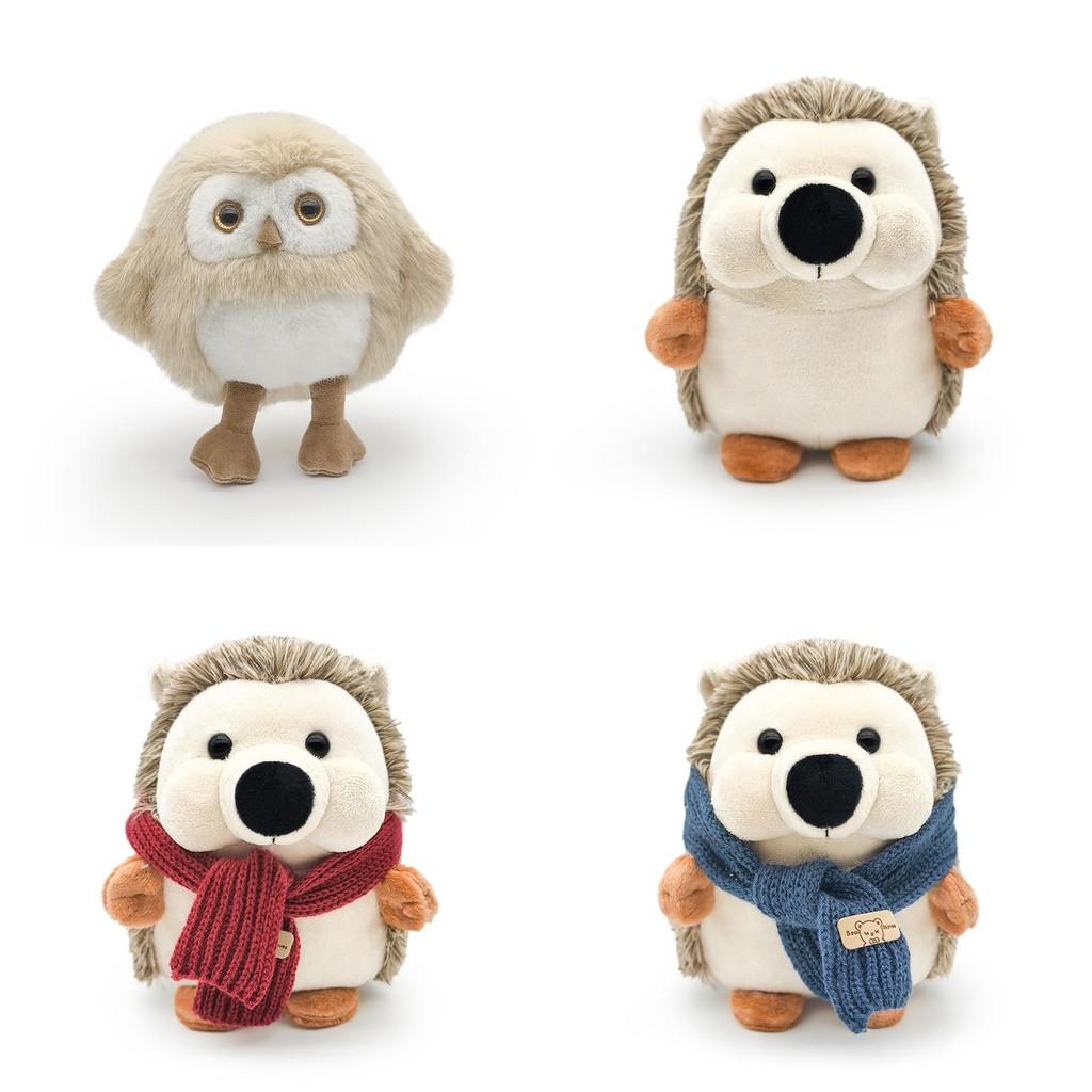 Scarf Plush Hedgehog Toy Animals Stuffed Doll Owl Girls Kids Birthday Gifts