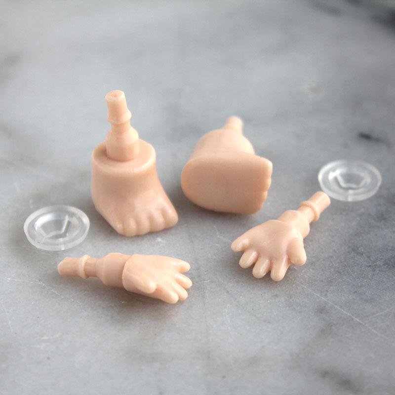 Replacement Face Hand Foot Set For Baby Three 100% Toy Doll Diy Accessories Random Style