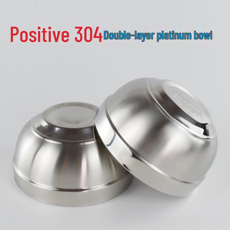 Lion Search Anti-Scald Double-Layer 304 Stainless Steel Bowls