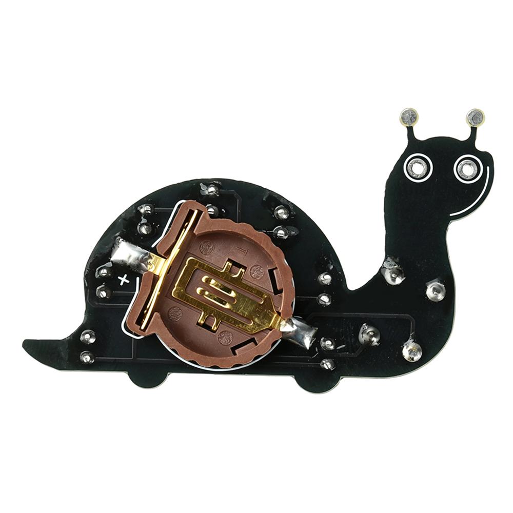 DIY Soldering Practice Kit Snail-Shaped LED Light Module for Beginners with 7 LEDs and 6 Modes Electronic Welding Training Board