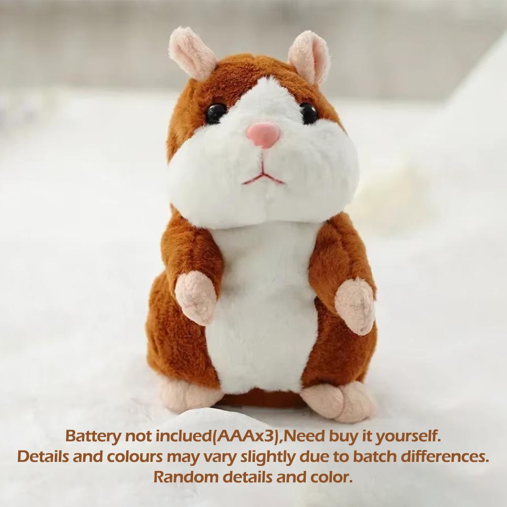 MIin Hamster Learn To Imitate TalkingFunny Animal Plush Toy Talking Nod Hamster Doll Soothing Crying Baby Toy Kids Gift