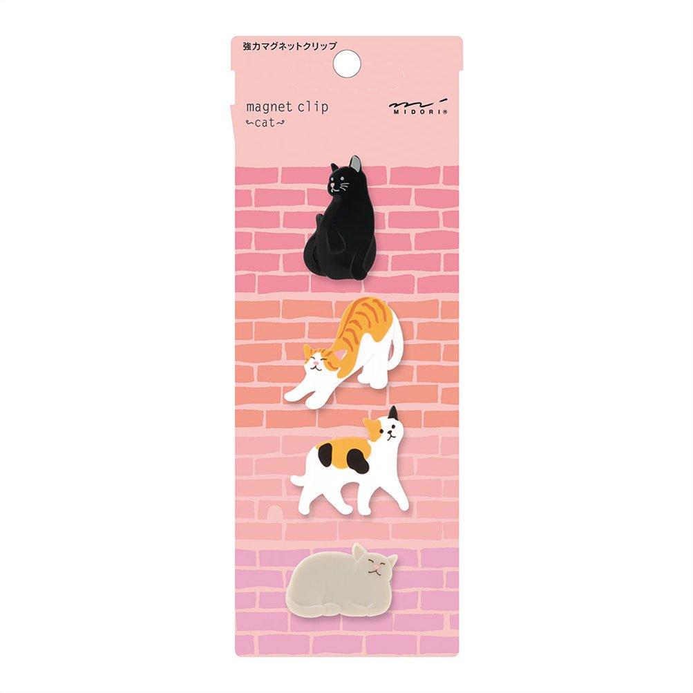 Midori Magnetic Cat 43324006 Clip, Pattern,