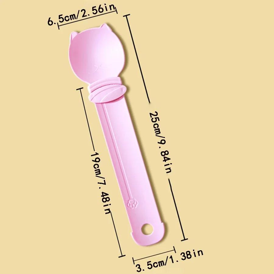 1pcs Cat Bar Feeding Spoon Sliding Squeeze Anti Bite Snack Special Hanging Storage Feeding Cat God Squeezer