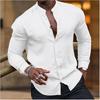 European and American Men's Four-season Shirt Long-sleeved Casual Business Shirt Daily Solid Color Clothing