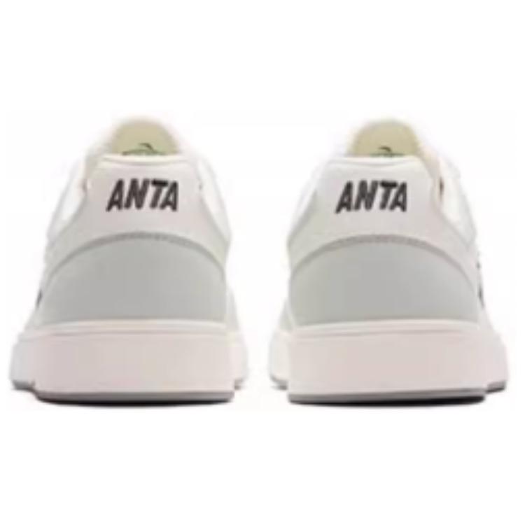 Anta Comfortable Non-Slip Wear-Resistant Low-Top Skate Shoes Men sneakers White Gray 912428009-2