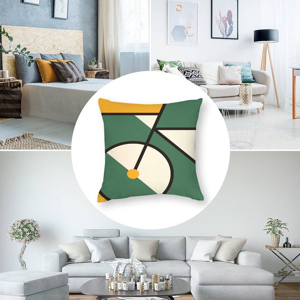 Abstract Cycling Pillow Case Short Plush Double-sided Print Square Throw Pillow Covers Sofa Home Cushion Decor