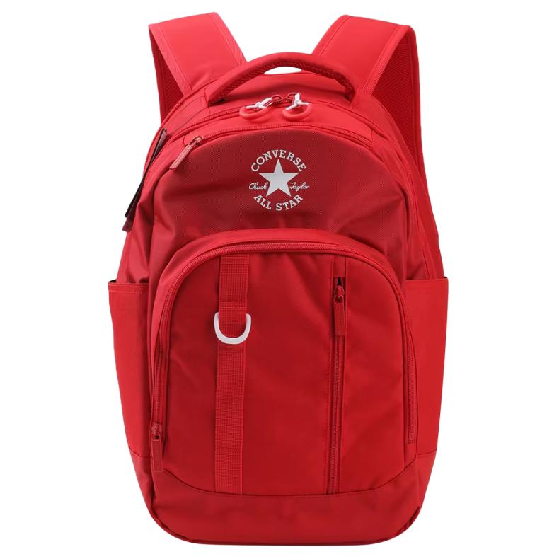 Converse Zipper Closure Logo Decorated Backpack Unisex backpack Red UA5888-F97 Red