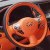 BFH1 DIY Повна обкладинка на кермо для Infiniti FX35 FX37 FX50 QX70 ESQ Плетена Помаранчева Шкіряний Аксесуар для Інтер'єру