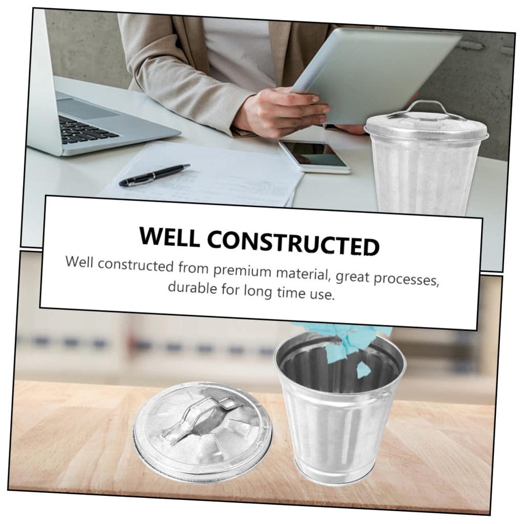 1pc Mini Trash Can Office Desktop Garbage Bin Small Trash Can Dog Poop Trash Can for Outdoors Bathroom Rubbish Can Bedroom Garbage Can Car Trash Can