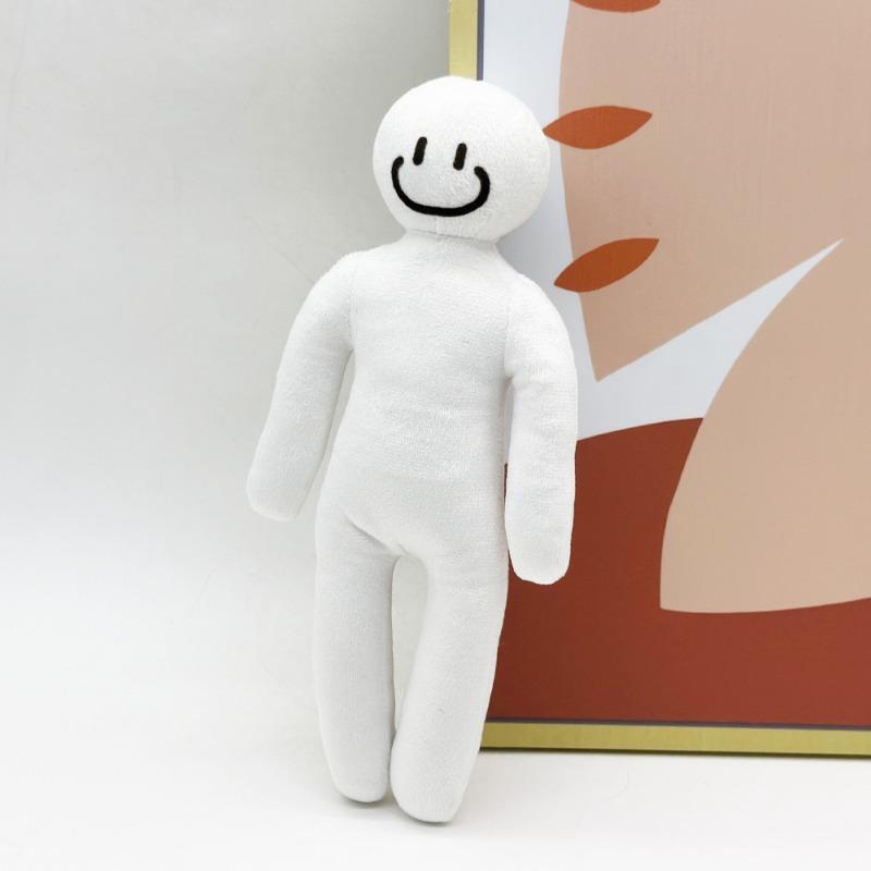 New Cute Meccha Chameleon Plush Doll Cute White Smiley Figure Game Peripheral Stuffed Toy for Home Display Collection Funny Birthday Gift for Game Fan