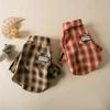Pet Shirt Spring and Summer Thin Dog Shirt Plaid Breathable Sunscreen Small and Medium Dogs Puppy Two-legged Shirt Cat Clothes