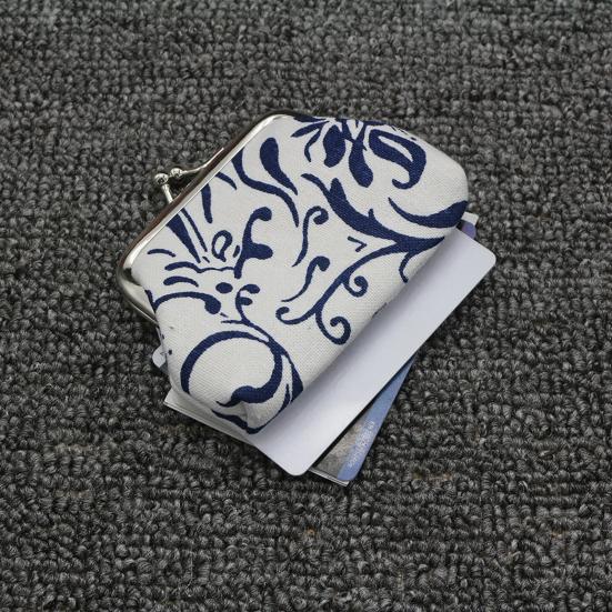 2PCS Women Coin Purse Canvas Mini Palm Size Coin Holder Durable