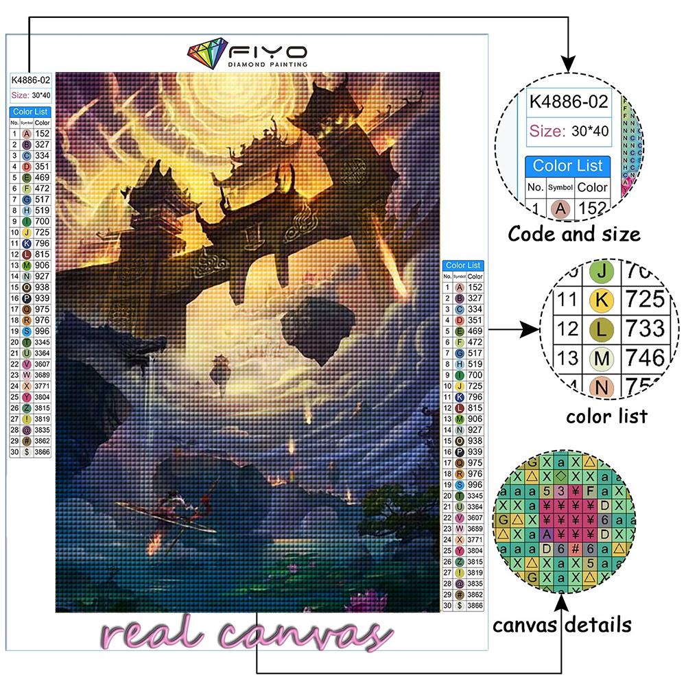 Malowanie Diamentowe 5D Budynek w Stylu Chińskim DIY Haft Diamentowy Cyrkonie Dekoracja Domu