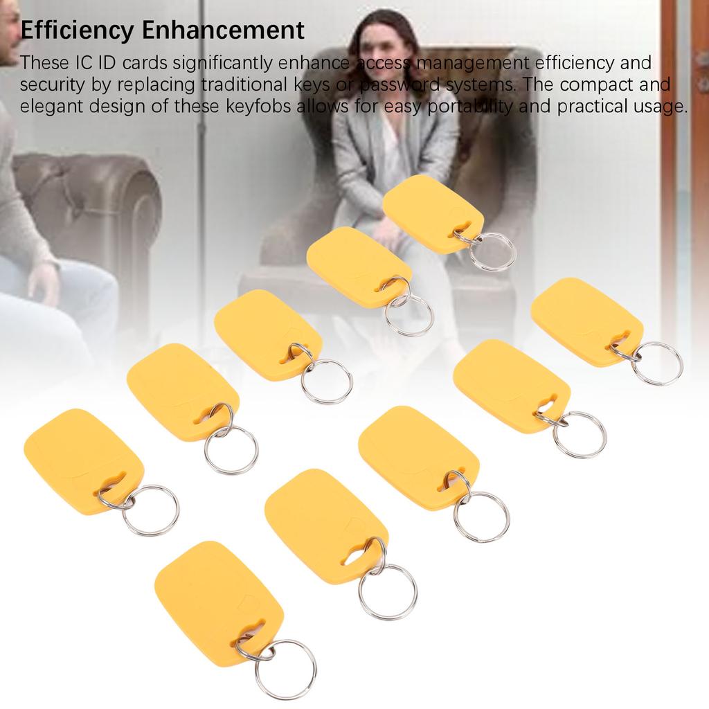 10pcs IC ID Cards Readable Writable Double Frequency Multifunctional Door Access ID Keyfobs for Residential Areas Parking Lots Enterprises Malls