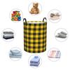 Laundry Collector Tartan Foldable Laundry Basket Large Storage Children Washing Basket Home Organizer