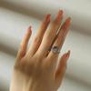 Anelli Originali per Donna Corona Cuore d'Amore Sole Luna Fidanzamento Matrimonio Anello Rosa con Fiocco Gioielli di Lusso