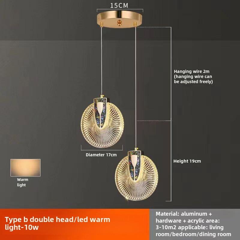 

Современные хрустальные светодиодные подвесные светильники, внутреннее освещение для домашнего декора, светодиодные светильники для гостиной, спальни, прикроватная подвесная лампа 2 Headlight