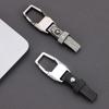 Car Key Chain Anti-Lost Keychain With Pu Leather Simple Buckle Carabiner Keychain Auto Waist Belt Clip Holder