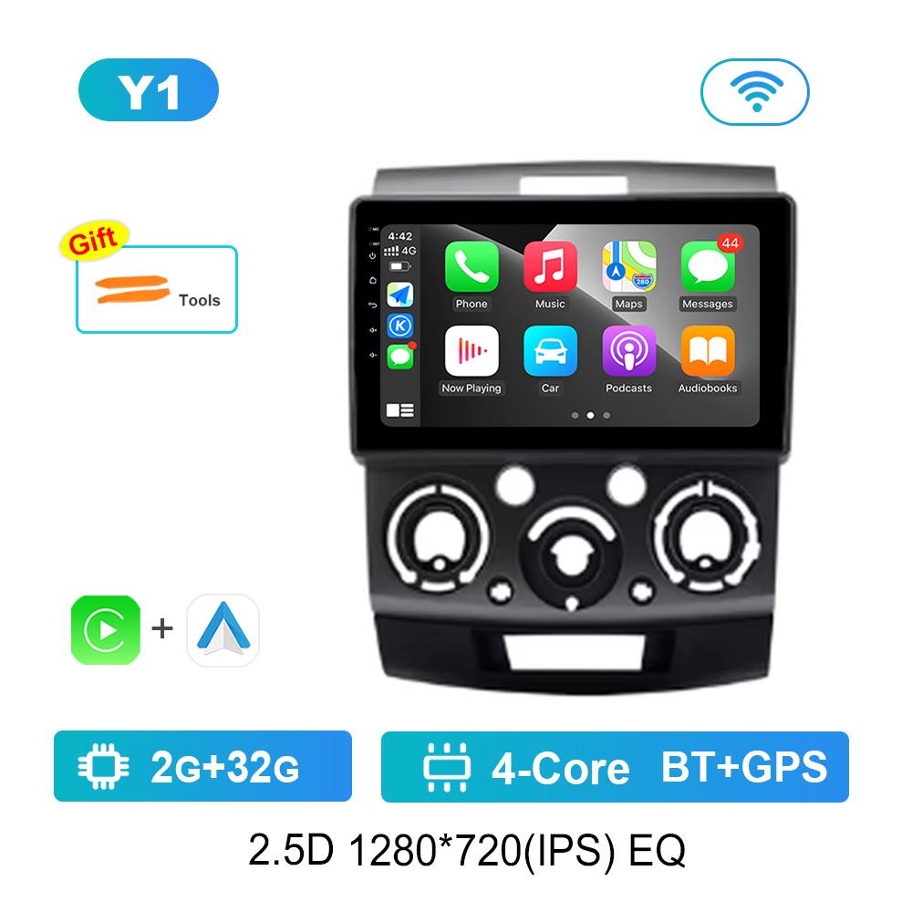 

9 Автомагнитола Мультимедийный плеер Система Android Carplay для Mazda BT-50 J97M 2006 - 2011 GPS Навигация WiFi BT HD Экран Вентилятор охлаждения