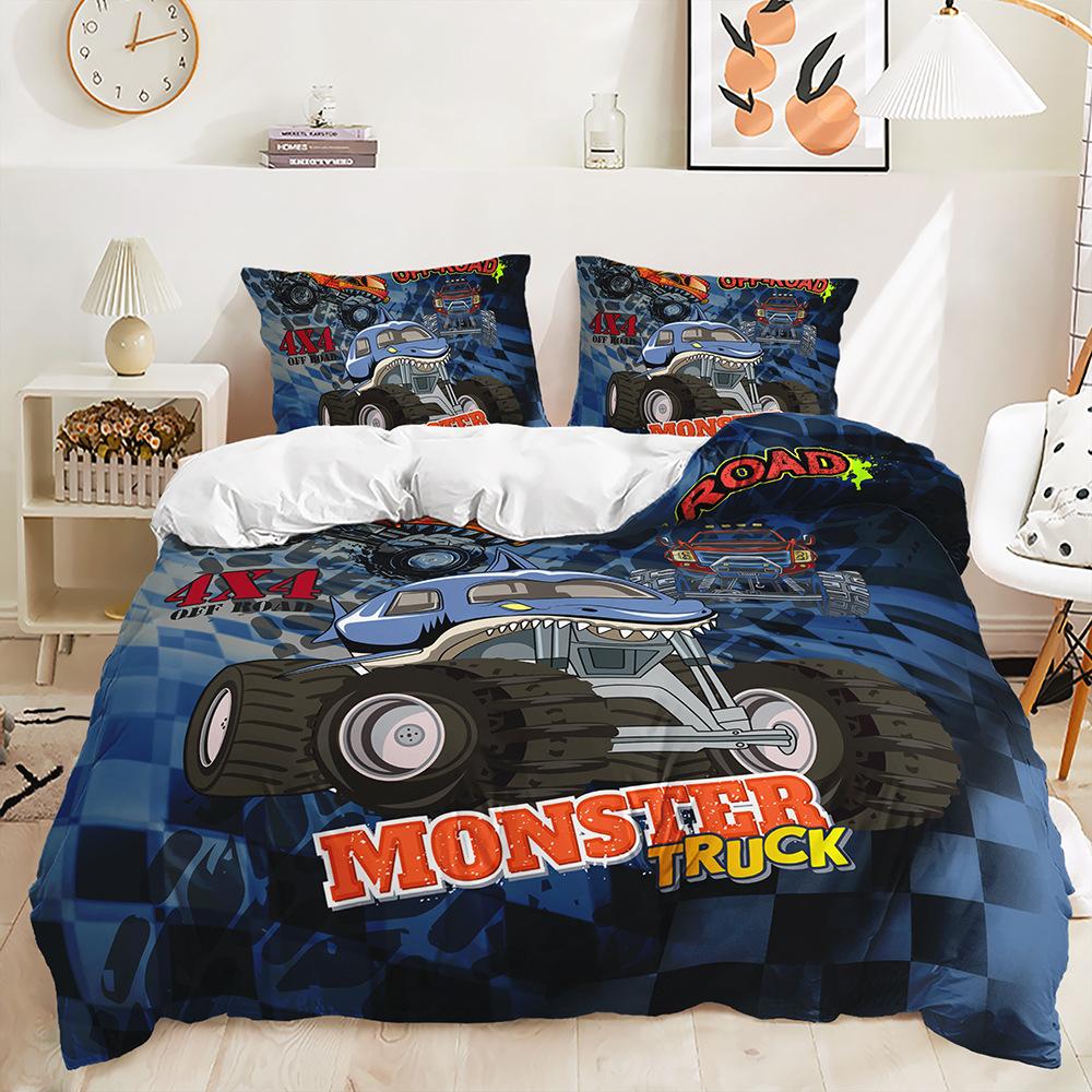 Three-Piece Bigfoot Racing Quilt Cover Two-Piece Bedding Kit