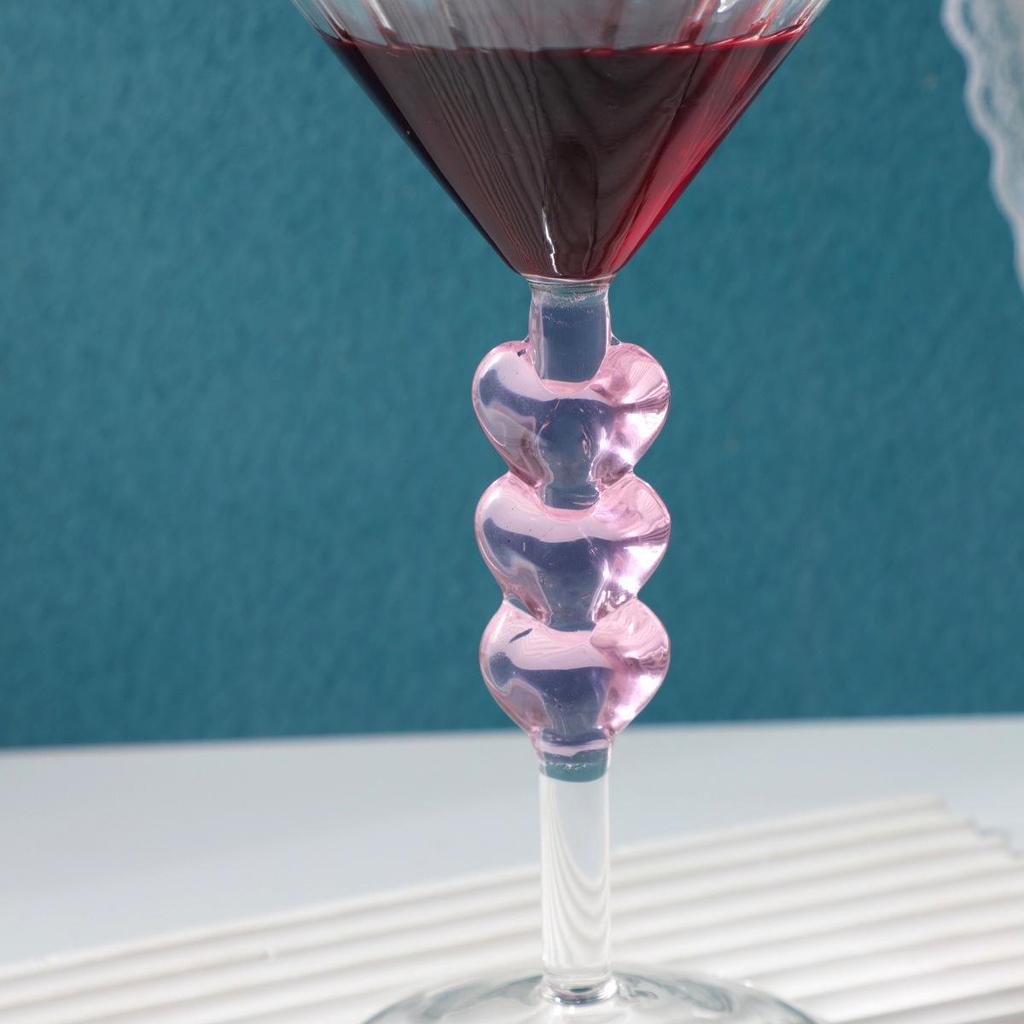 Elegant Heart-Shaped Glass Goblet: High-Value Cocktail and Dessert Cup
