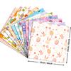 12 Sheets/Pack Easter Egg Rabbit Decorative Hand Account Personalized Diy Background Material Paper
