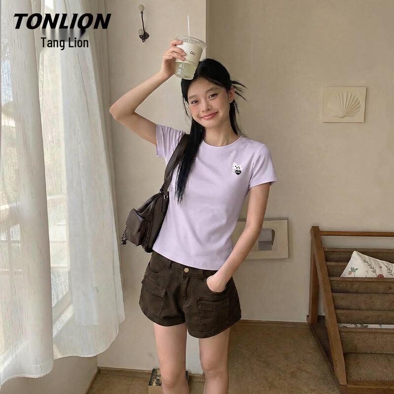 TonLion Women's Slim Fit Short Sleeve T-Shirt