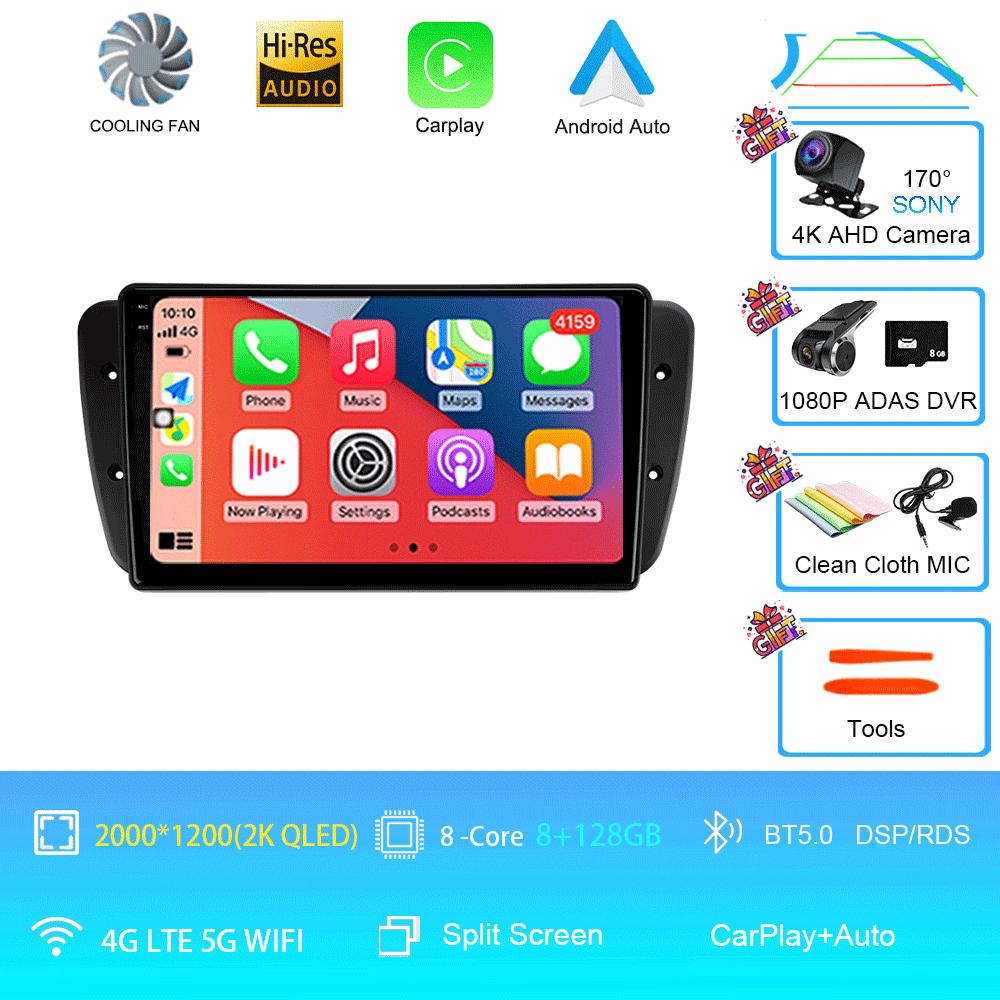 Android 14 Car Radio For Seat Ibiza MK4 6J SportCoupe Ecomotive Cupra 2009 2010 2011 2012 - 2016 QLED Screen Multimedia Player S