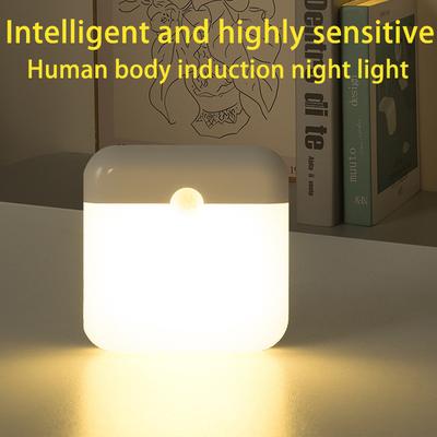 Bewegungssensor Licht LED USB TYP-C Aufladung Quadratische Lampe für Schlafzimmer Küche Treppe Flur Kleiderschrank Schrank Beleuchtung Nachtlicht