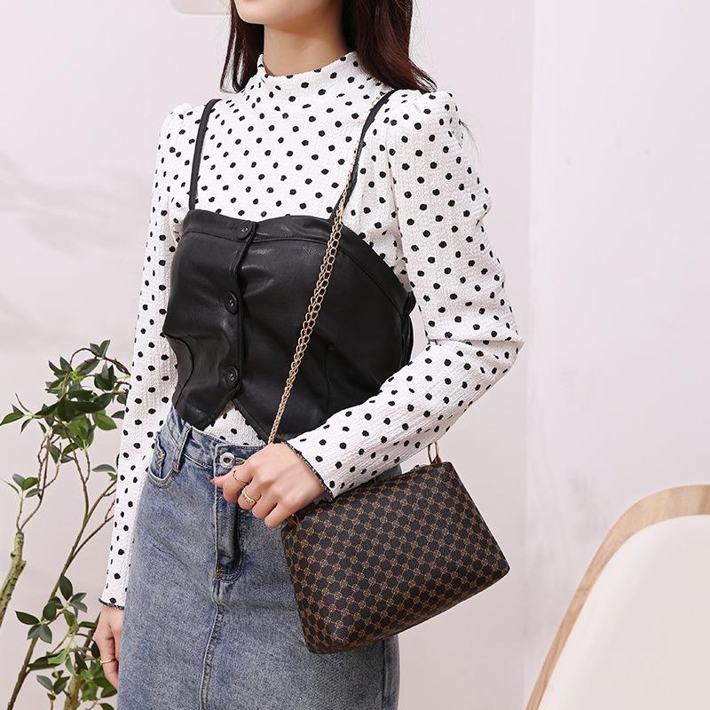 New fashion printed handbag chain women's bag casual small bag one shoulder crossbody women's bag one piece