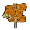 Camping Trip Travel Hiking Series Slogon Alloy Metal Design Badges Brooch Enamel Pins Label Bag Backpack Hat Jewelry Gift
