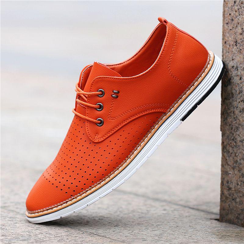 Men's Summer Soft Leather Korean Style Casual Breathable Flats