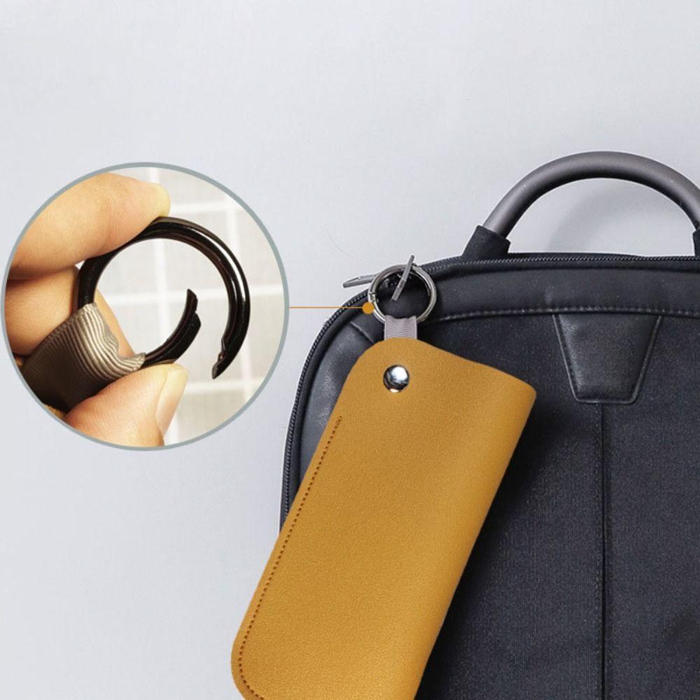 with Keyring Sunglasses Pouch PU Leather Hanging Sunglasses Eyewear Accessories