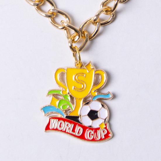 Collana per Animali a Tema Calcio Trofeo Ciondolo Pallone da Calcio Collare per Animali Catena Metallica Collare per Cani per Fan del Calcio Gatti e Cani