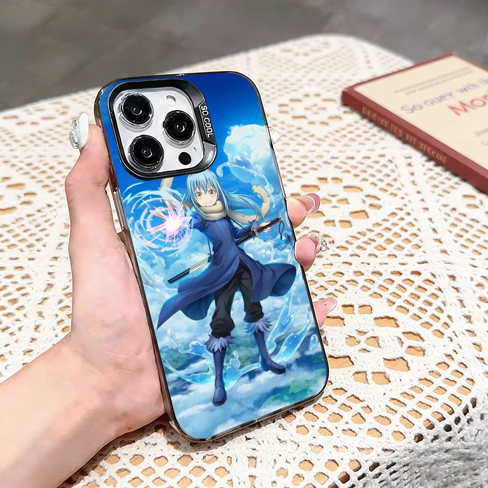 R-Rimuru-U Tempest T-Tensei Phone Case For iPhone 17,16,15,14,13,12,11 Plus,Pro Max,XS,Colored silver phone case