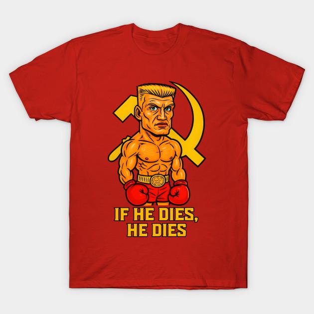

Men Black Print T-shirt If He Dies He Dies No-Cut Transfer Paper Print Cotton Tshirt 3XL червоний