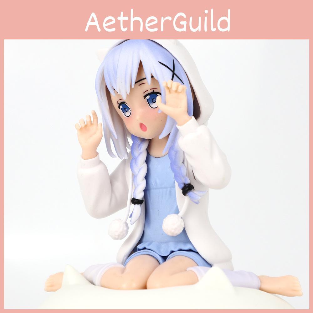 Cute Sitting Kyoko Chino Pvc Figure In Pajamas For Collectors And Car Decor