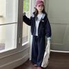 2025 Mädchen Sport-Dreiteiler im koreanischen Stil: Herbst/Frühling Mode Sweatshirt für Mädchen