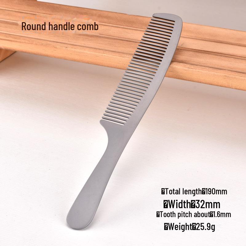 Pure Titanium Alloy Portable Massage Comb for Girls - Salon-Quality Hairdressing Tool