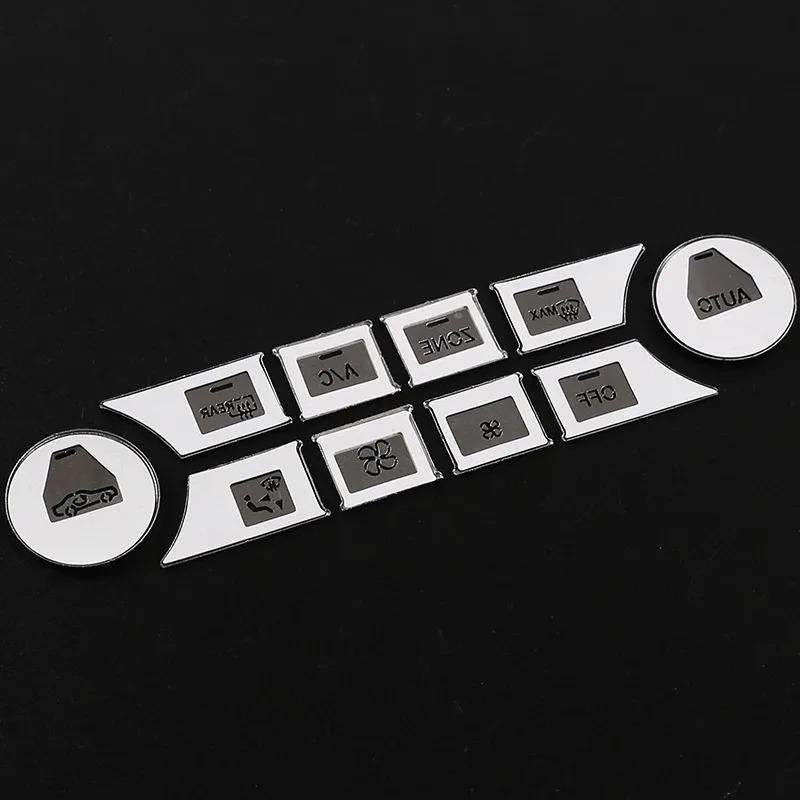For Mercedes Benz C Class ML W204 GLK X204 2011-13 Aluminum Alloy Car Air Conditioner Switch Button Trim Sticker Car Accessories