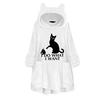 Women Fleece Embroidery Cat Ear Plus Size Hoodie Pocket Top Sweater Blouse
