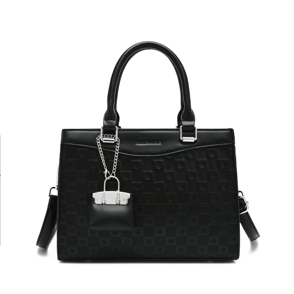 Women'S Bag Handbag Fashionable Texture Embossed Large Bag Simple Large Capacity Shoulder Messenger Bag