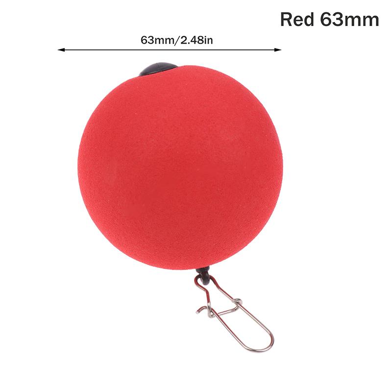 

1Pc 50/63Mm Eva Float Ball Foam Ball Eye-Catching Beans Soft Fishing Float Buoyancy Ball Outdoor Floating Fishing Tackle 63MM красный