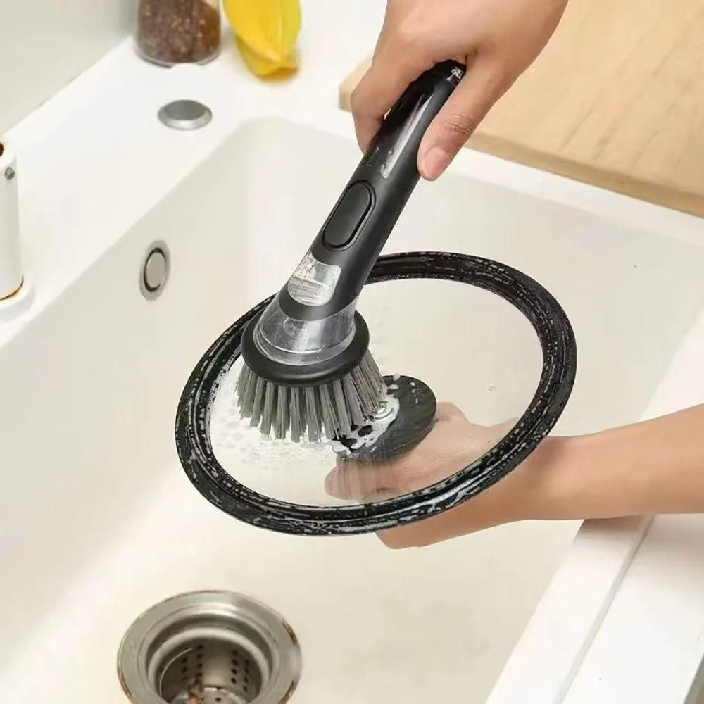 1Pcs Soap Dispenser Pot Brush with Handle Kitchen Scrub Brush  for Home Pots Sink